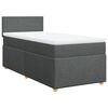 vidaXL Box spring postelja z vzmetnico temno siva 100x200 cm blago