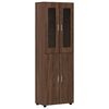vidaXL Visok predalnik FLORIN 60 x 35 x 182 cm Rjav hrast