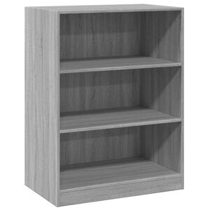 vidaXL Garderobna omara siva sonoma 77x48x102 cm inženirski les
