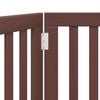 vidaXL Vrata za pse zložljiva 2 panela rjava 160 cm topolovina