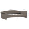 vidaXL Dnevna postelja z vzmetnico USB taupe blago 90x200 cm
