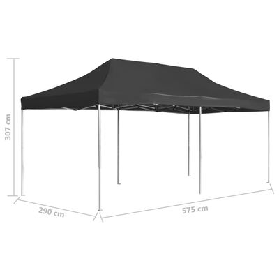 vidaXL Profesionalni šotor za zabave aluminij 6x3 m antracit