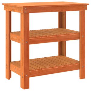 vidaXL Delovna miza s polico 78,5 x 50 x 80 cm Trdna borovina
