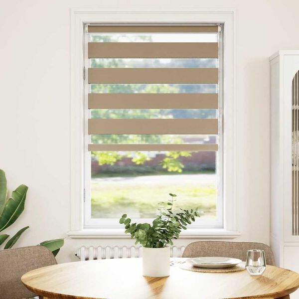 vidaXL Zebra senčilo pe&scaron;čeno rjava 90x150 cm tkanina &scaron;irina 85,9 cm