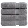 vidaXL Premium brisače za roke SOLUND 4 kosi sive 50x100 cm 600 g/m&sup2;