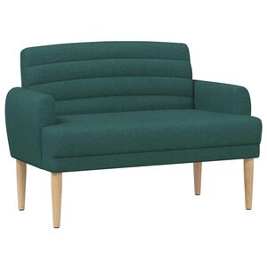 vidaXL Dvojnica s gumbi Temno zelena 116 x 67 x 80 cm Blago