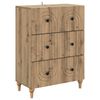 vidaXL Predalna omara 66 x 34,5 x 90 cm Inženirski les Artisan hrast