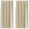 vidaXL Zatemnitvene zavese 2 pcs krema 140 x 175 cm Žamet