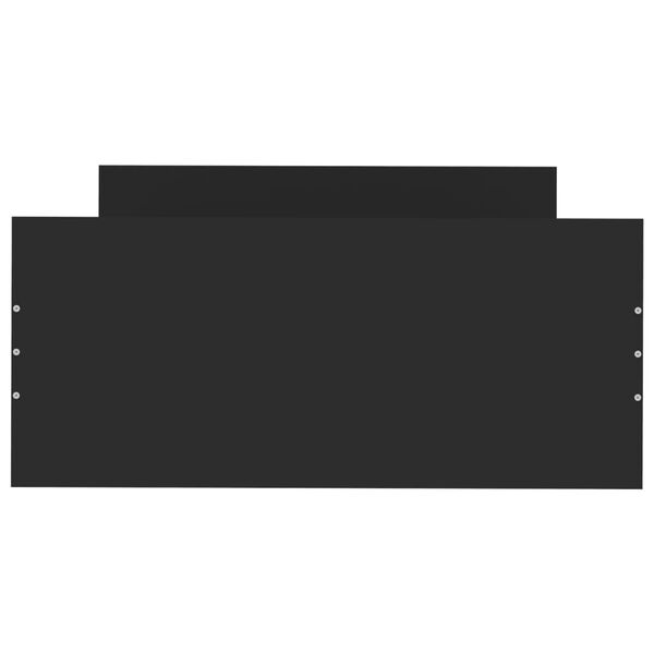 vidaXL Posteljni okvir črn 120x200 cm inženirski les