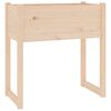 vidaXL Visoka greda 78x40x81 cm trdna borovina