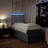 vidaXL Box spring postelja z vzmetnico svetlo siva 90x190 cm blago
