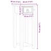 vidaXL Stojalo za rastline Bela 30 x 30 x 73 cm Masivno borovo les