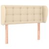 vidaXL Vzglavje z u&scaron;esi krem 93x23x78/88 cm blago