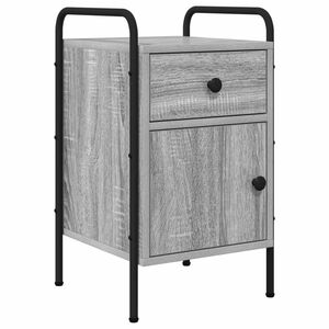 vidaXL Nočna omarica Siva Sonoma 35 x 36,5 x 61 cm Inženirski les