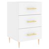 vidaXL Nočna omarica bela 40x40x66 cm inženirski les