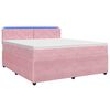 vidaXL Postelja boxspring z vzmetnico Roza 140 x 190 cm Žamet