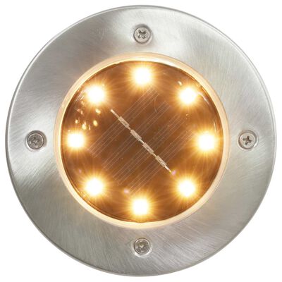 vidaXL Solarne talne svetilke 8 kosov LED toplo bele