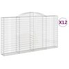 vidaXL Obokane gabion ko&scaron;are 12 kosi 300x30x160/180cm pocinkano železo