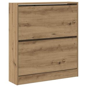 vidaXL Omara za čevlje 80 x 21 x 87,5 cm Inženirski les Dimljeni oreh