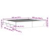 vidaXL Posteljni okvir brez vzmetnice hrast 180x200 cm inženirski les