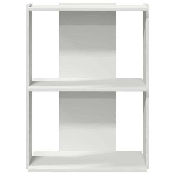 vidaXL Knjižna omara 3-nadstropna bela 60x30x80 cm inž. les