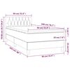 vidaXL Box spring postelja z vzmetnico LED temno siva 90x200 cm blago