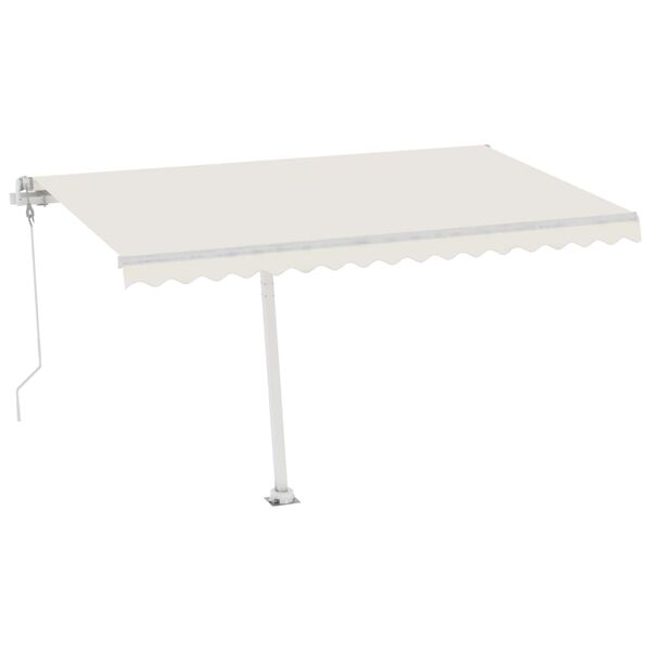 vidaXL Prostostoječa avtomatska tenda 450x350 cm krem