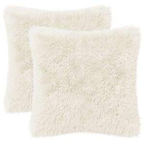 vidaXL Prevleka za blazino 2 pcs HEERLEN Bela 30 x 30 cm PV flis