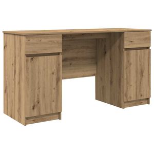 vidaXL Miza artisan hrast Inženirski les 140 x 49 x 76 cm