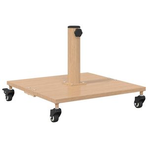 vidaXL Podstavek za senčnik 26.75 kg Svetlo leseno Kvadrat Nastavljivo