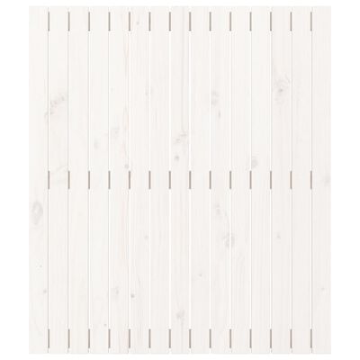 vidaXL Stensko posteljno vzglavje belo 95,5x3x110 cm trdna borovina