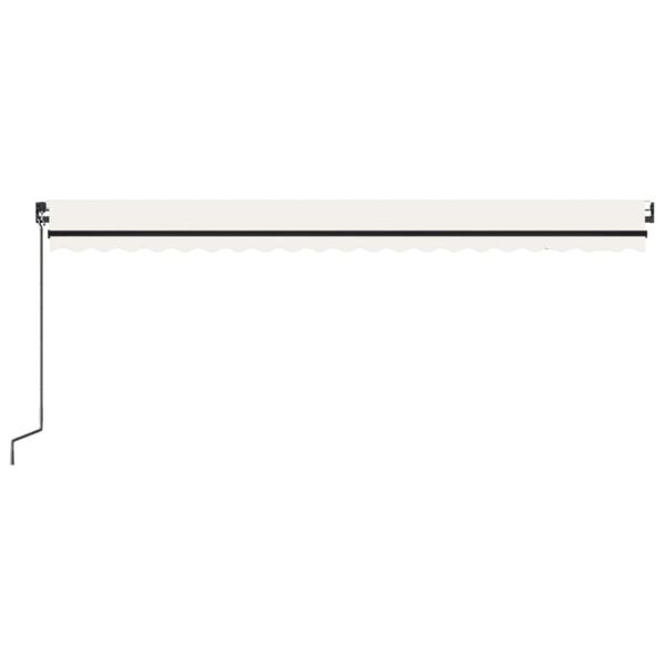 vidaXL Ročno zložljiva tenda 500x300 cm krem