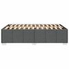 vidaXL Posteljni okvir brez vzmetnice temno siv 120x200 cm blago