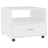vidaXL Klubska mizica bela 55x55x40 cm konstruiran les