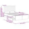vidaXL Konstrukcija postelje Črna 120 x 190 cm Inženirsko leseno
