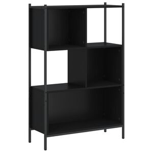 vidaXL Knjižna omara črna 72x28x109 cm inženirski les