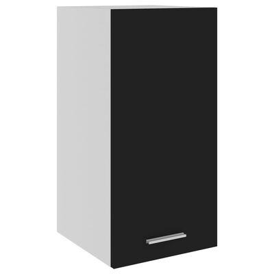 vidaXL Viseča omarica črna 29,5x31x60 cm iverna plošča