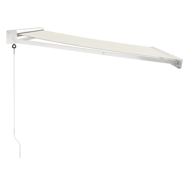 vidaXL Zložljiva tenda krem 3,5x2,5 m blago in aluminij