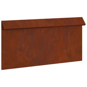 vidaXL Ograja za polže 50 x 3,5 x 25 cm Vremensko odporno jeklo Rjav