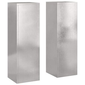 vidaXL Stojalo za rastline 2 pcs srebrna 24 x 24 x 75 cm