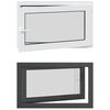 vidaXL Okno za klet RISOR 100 x 60 cm PVC in steklo Antracit