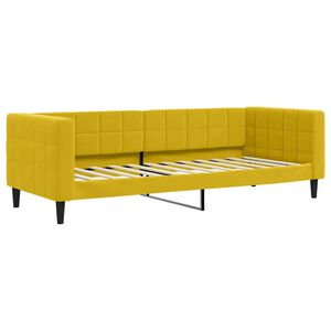 vidaXL Raztegljiva postelja rumena 80x200 cm žamet