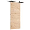 vidaXL Drsna vrata Naravna 80 x 208 cm Trdna borovina