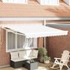 vidaXL Retraktilna tenda Bela 350 x 250 cm blago