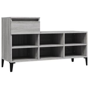 vidaXL Omarica za čevlje siva sonoma 102x36x60 cm inženirski les