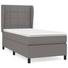 vidaXL Box spring postelja z vzmetnico temno siva 80x200 cm blago