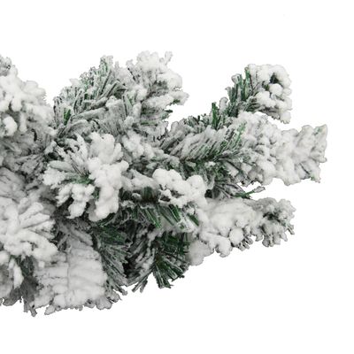 vidaXL Božična girlanda s snegom zelena 20 m PVC
