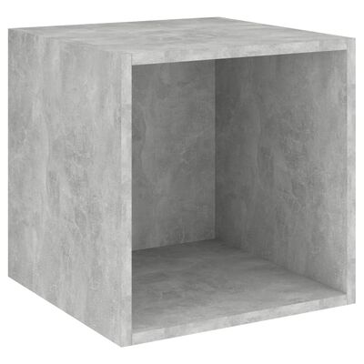 vidaXL Stenska omarica 2 kosa betonsko siva 37x37x37 cm iverna plošča