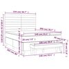 vidaXL Box spring postelja z vzmetnico svetlo siva 140x200 cm blago