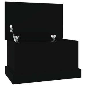 vidaXL &Scaron;katla za shranjevanje črna 50x30x28 cm inženirski les